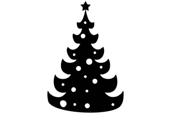 A Festive Christmas Tree Silhouette