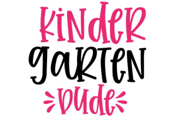 A Playful Pink and Black Sign for Kindergarten Buddies