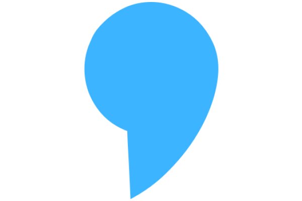 A Blue Speech Bubble on a White Background