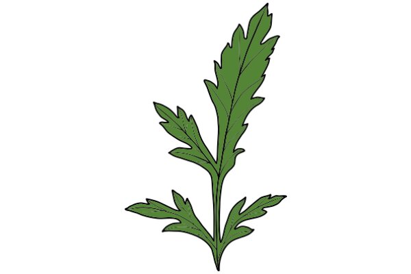 Vibrant Green Leaf Illustration