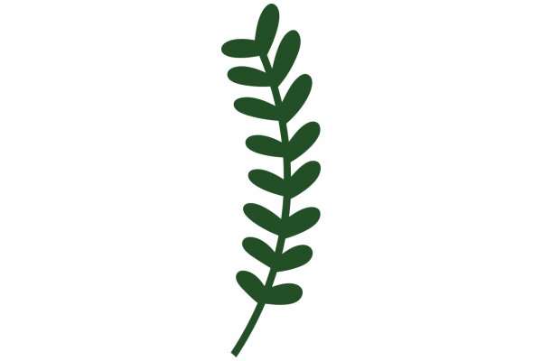 Simplistic Green Leaf Icon