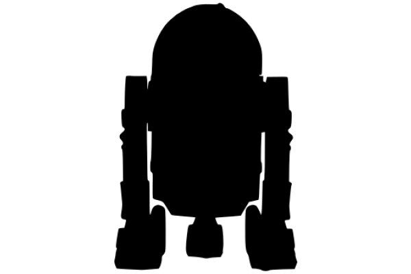 A Silhouette of a Robot on a White Background