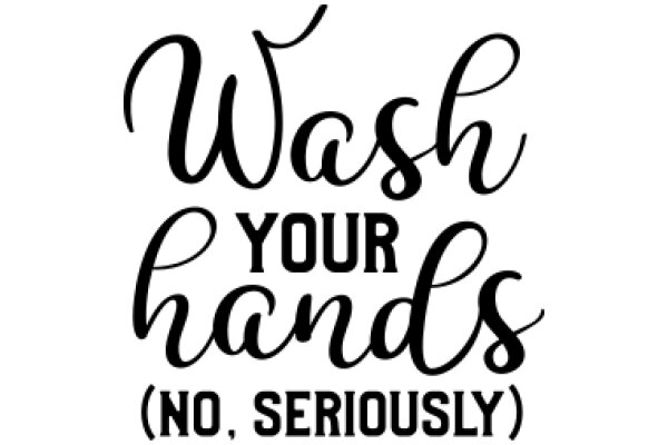 Wash Your Hands (No, Seriously)