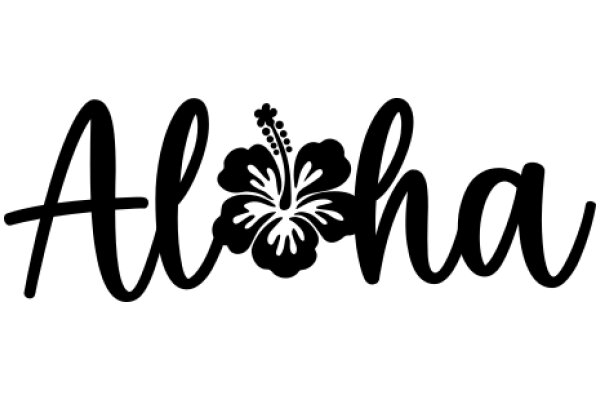 Stylized Logo of the Hawaiian Word 'Aloha'