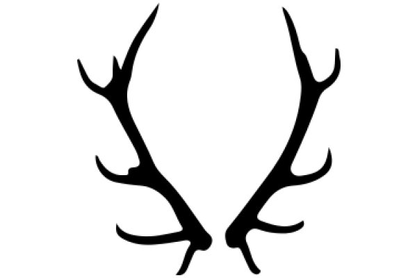 Stylized Antlers against a White Background