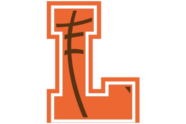 Vibrant Orange Letter 'L' with a Brown Stem Design