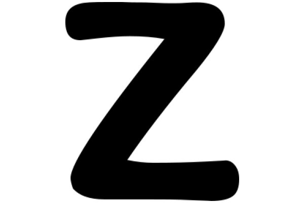 Pixilated Letter 'Z' on a White Background