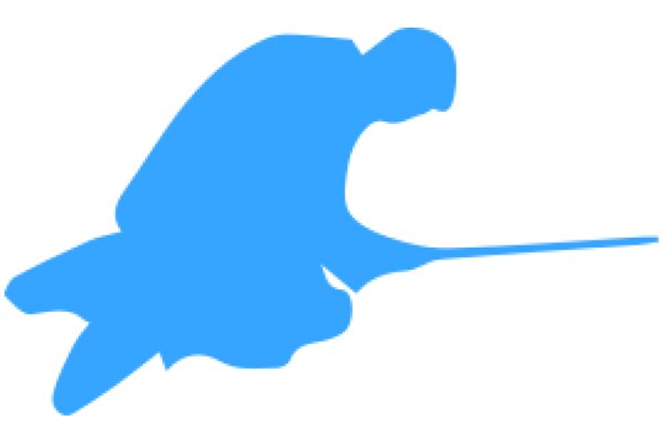 A Blue Silhouette of a Surfer Riding a Wave