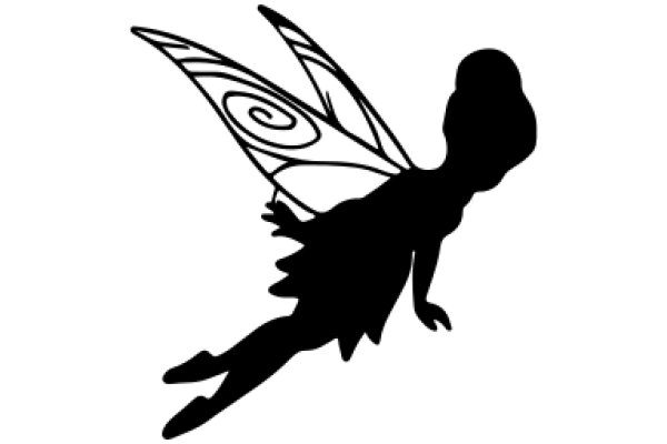 Silhouette of a Whimsical Fairy