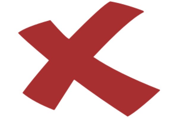 Digital Art: A Red X on a White Background