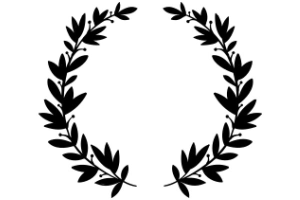 Elegant Black Laurel Wreath