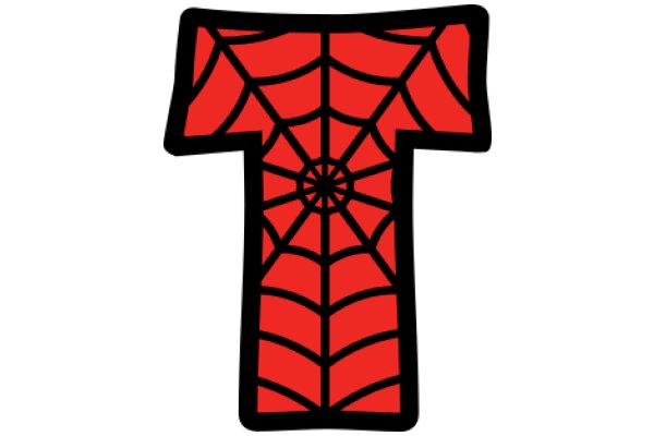 Stylized Red Spider Web Shirt