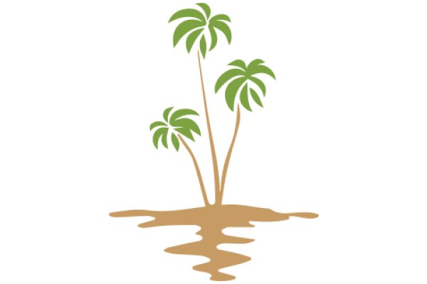 Simplistic Illustration of a Palm Tree