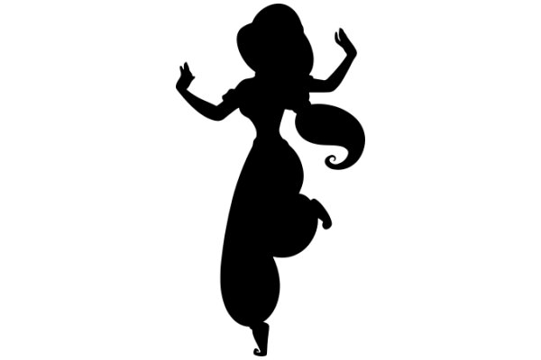 Silhouette of a Dancing Figure