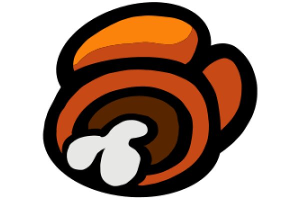 Vibrant Orange and Brown Snail Logo