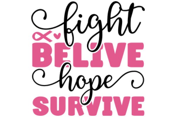 Fight, Believe, Hope, Survive: A Motivational Quote