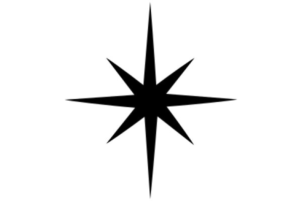 Simplicity in Design: A Black Star on a White Background