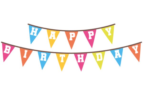 Celebrate Birthday with Colorful Flags and Warm Wishes