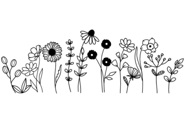 A Line of Lovely Flower Illustrations