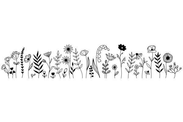 A Line of Floral Illustrations