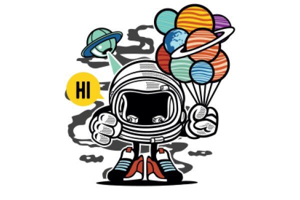 Welcome to Space: A Playful Illustration of an Astronaut's Journey