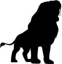 A Silhouette of a Majestic Lion