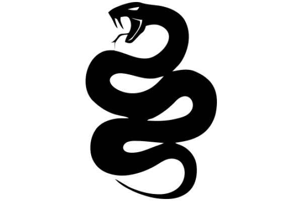 Stylized Black Snake Logo