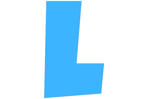 A Blue L on a White Background