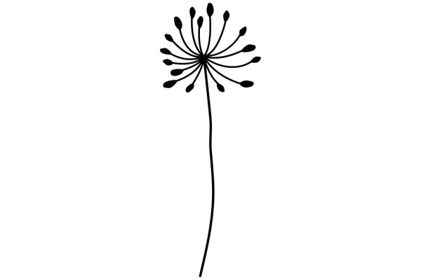 Simplicity in Design: A Flower Silhouette