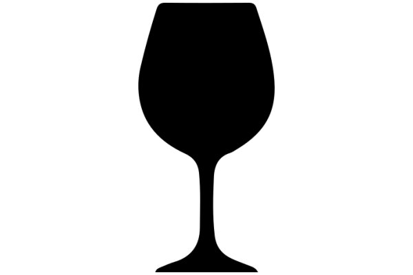 A Simple, Black Wine Glass Icon