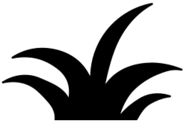 Stylized Black Cactus Icon