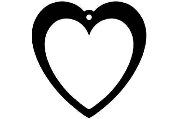 Simplistic Black Heart Emblem