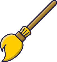 A Yellow Spatula with a Brown Handle