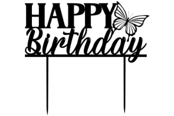 Happy Birthday: A Celebratory Greeting with a Butterfly Design