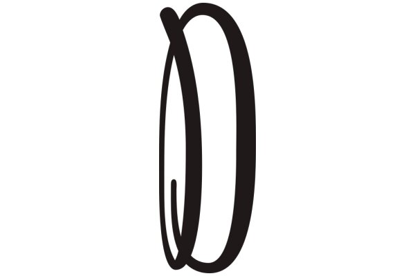 Stylized Black Letter 'Q' on a White Background