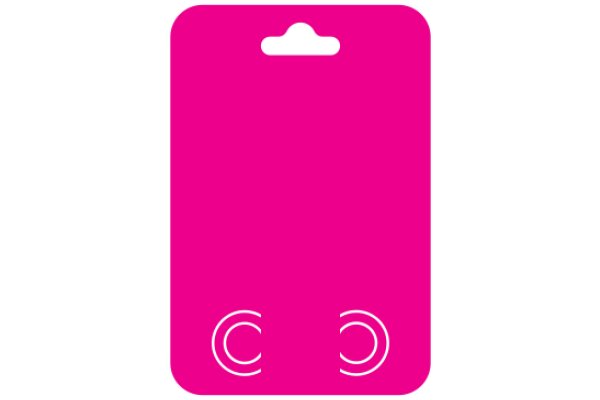 Vibrant Pink Sign with Circular Symbols