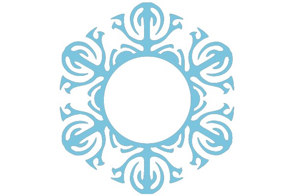 Stylized Blue Flower Design