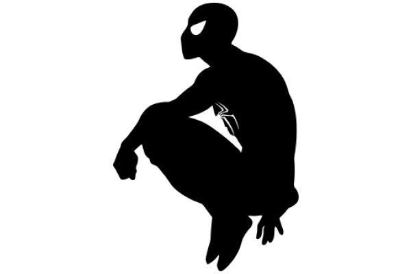 Silhouette of a Spider-Man Character in a Crouched Position