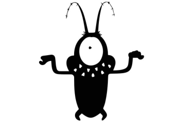 A Whimsical Illustration of a Character with Antennae and a Spiky Body