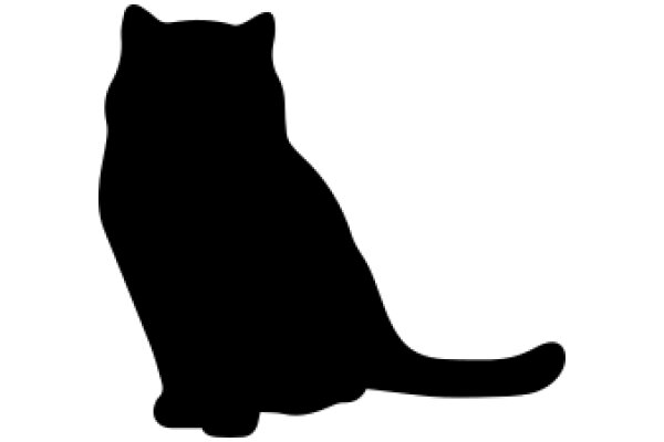 Silhouette of a Cat: A Graphic Representation of Feline Grace