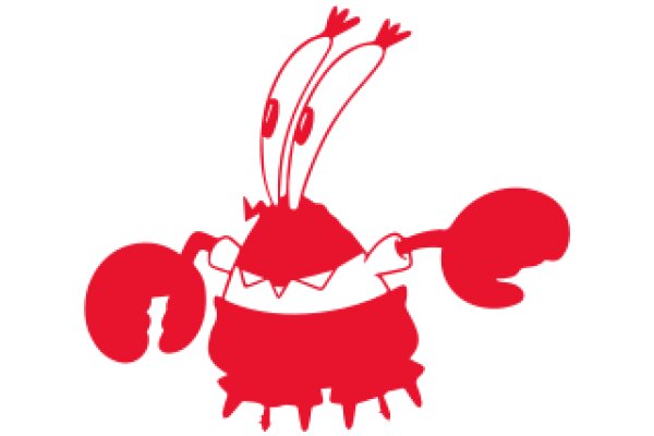 Vibrant Red Crab with Antennae: A Playful Illustration