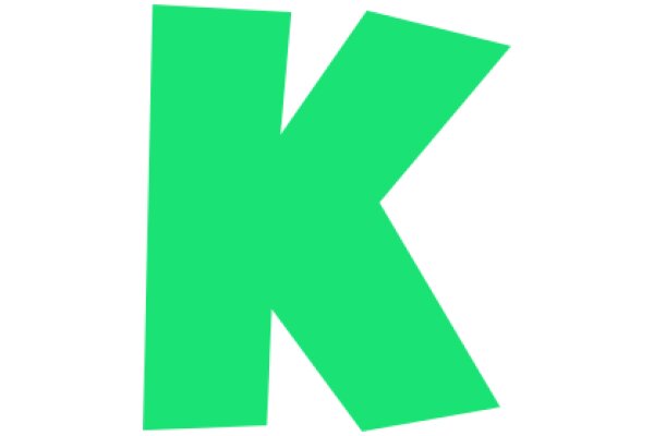 Vibrant Green K: A Simple yet Striking Letter