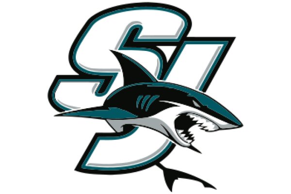 Stylized Logo of a Shark with a Sports Team's Name