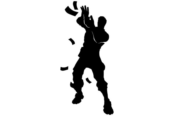 Silhouette of a Person Celebrating a Successful Event