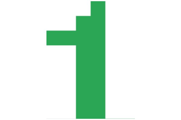 A Graphic Representation of the Letter 'H' in Green