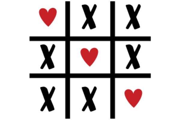 A Puzzle with Red Hearts