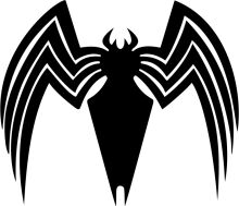 Stylized Black and White Spider Logo