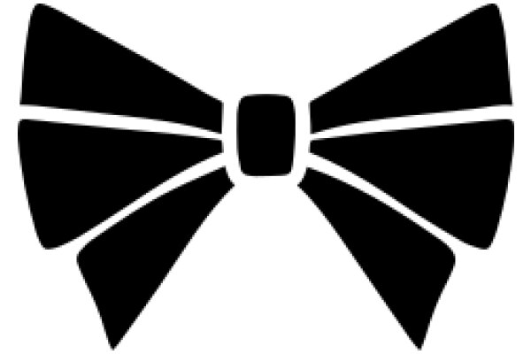 Stylized Black Bowtie Icon