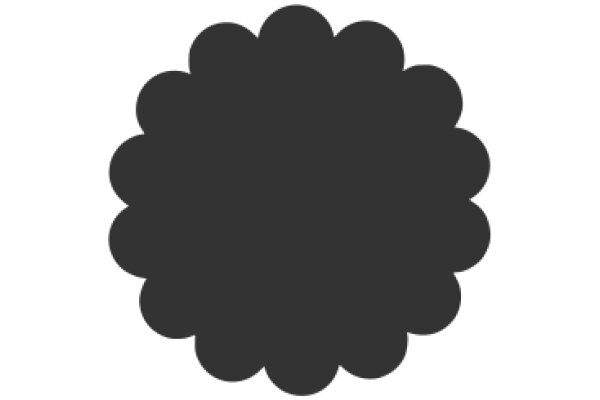 A Solid Black Circle Against a White Background