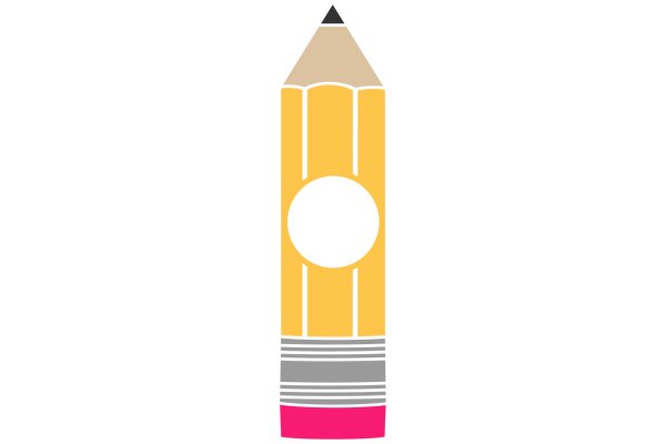 A Vibrant Pencil Icon with a Pink Eraser